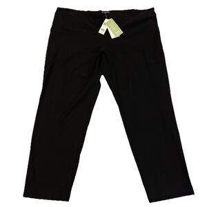 Eileen Fisher Slim Ankle Pants with Yoke Black Closet Staple Pull On Work NWT 3X